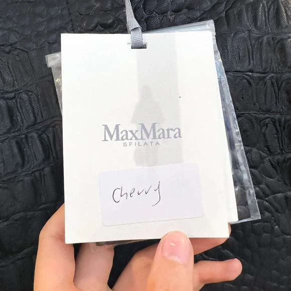 MaxMara 100% Leather Black Animal Embossed Designer Mini Skirt 8 NWT - Picture 8 of 9